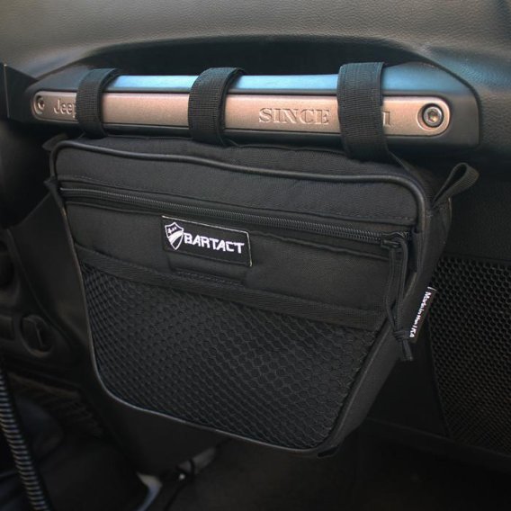Passenger Dash Grab Handle Bag For Jeep All Wranglers Orange Fabric Bartact