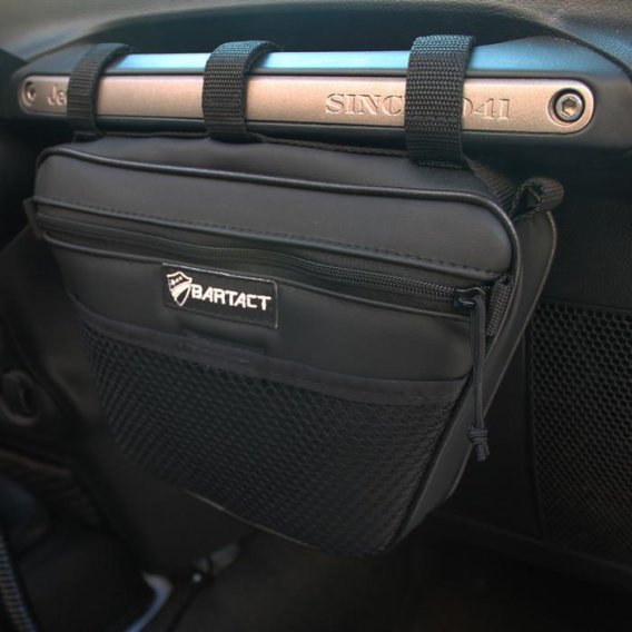 Passenger Dash Grab Handle Bag For Jeep All Wranglers Black Vinyl Bartact