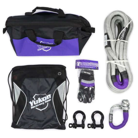 Recovery Gear Kit With 7/8 30-Foot Long Kinetic Rope Shackles & More Recovery Gear Kit W/ 7/8 Inc...
