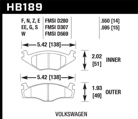 HAWK HP+ Brake Pad Sets