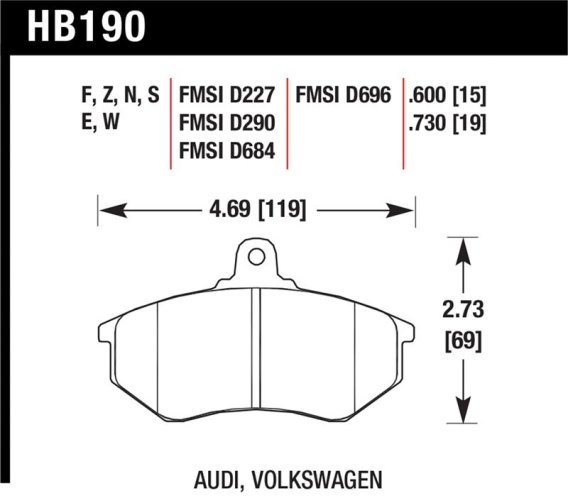 HAWK HP+ Brake Pad Sets