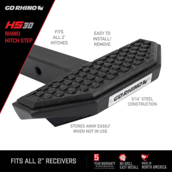 Go Rhino HS3012T - HS-30 Hitch Step - Textured Black