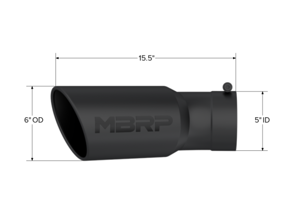 MBRP Univ Exhaust Tips BLK