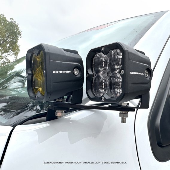 Go Rhino 732400T - XE Hood Mounts - Dogbone Bracket - Textured Black