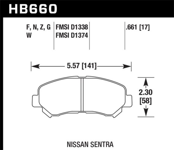 HAWK HPS Brake Pad Sets