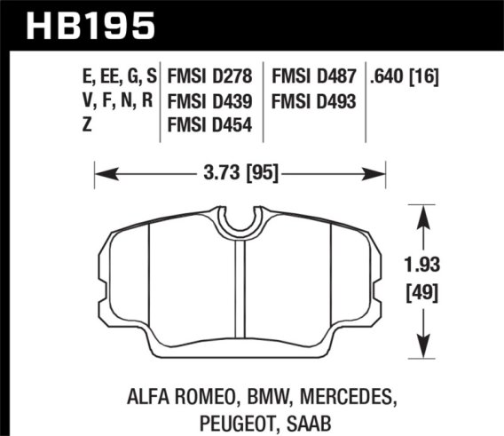 HAWK HPS Brake Pad Sets