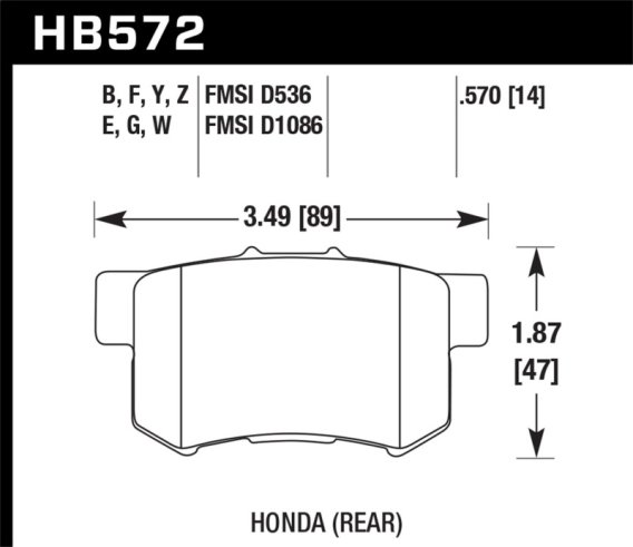 HAWK DTC-60 Brake Pad Sets