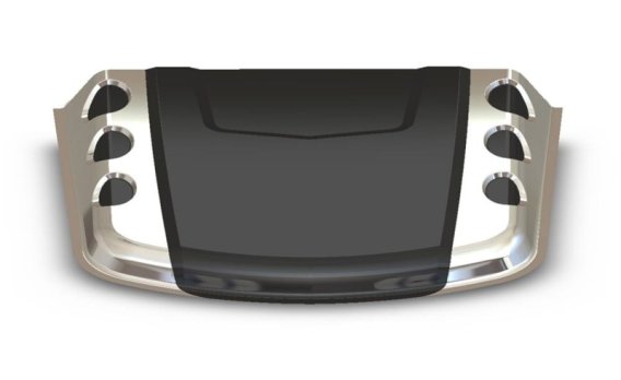 Auto Ventshade 80012 Universal Bullet Hood Scoopwith Smooth Dark Smoke Finish w/Chrome Trim Accen...