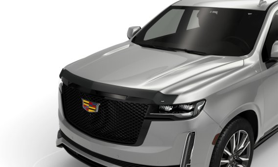 Auto Ventshade 322186 Aeroskin Flush Mount Dark Smoke Hood Protector for 21-22 Cadillac Escalade/...