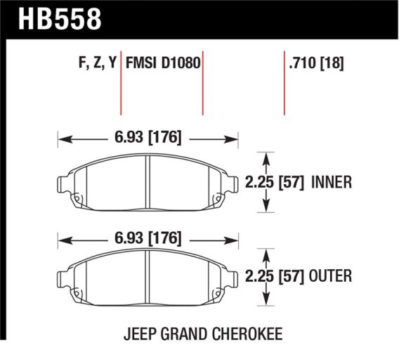 HAWK HPS Brake Pad Sets
