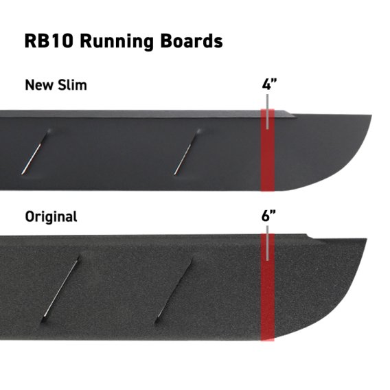 Go Rhino-63444568SPC-RB10SlimLine Running Boards W/Mounting Brackets Kit-TextBlk