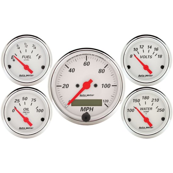 AM Arctic White Gauges