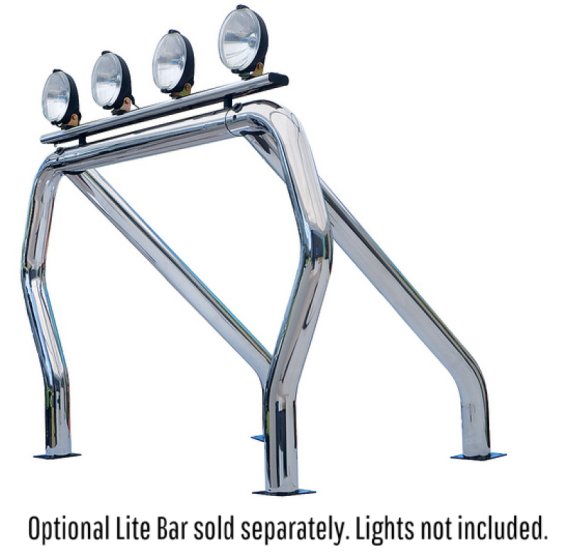 Go Rhino 9109370SSC - Single Bar/Single Kicker (Between Wheel Wells) - Chrome