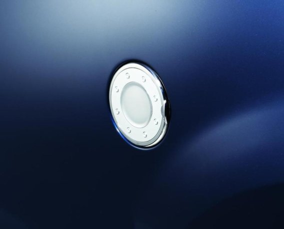 Auto Ventshade 688772 Chrome Fuel Door Cover for 1997-2003 Ford F-150, 1999-2010 F-250 to F-550, ...