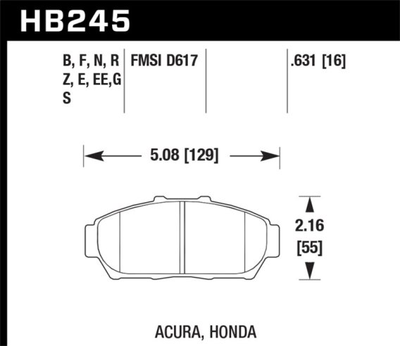 HAWK HPS Brake Pad Sets
