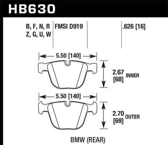 HAWK DTC-70 Brake Pad Sets