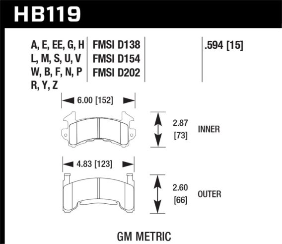 HAWK DTC-30 Brake Pad Sets