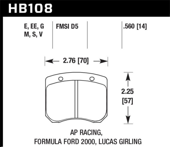 HAWK HPS 5.0 Brake Pad Sets