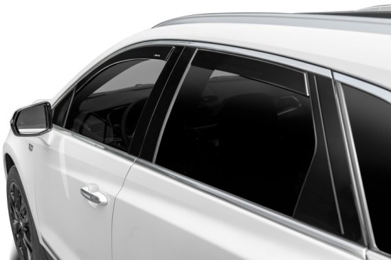 Auto Ventshade 994022 Low Profile Dark Smoke Ventvisor Side Window Deflector, 4-Piece Set for 17-...