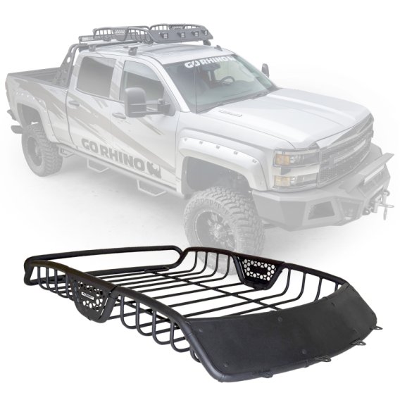 Go Rhino 59017T - SR10 Tubular Steel Roof Rack with Black Fairings - 60" Long - Textured Black