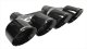 Quad 4.5 Inch Black Pro-Series Tip Kit Clamps Included For Corsa C7 Exhaust Only Stainless Steel ...