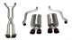 2.5 Inch Cat-Back Sport Dual Exhaust w/ Black 3.5 Inch Tips 09-13 Corvette 6.2L Stainless Steel C...