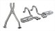 2.5 Inch Cat-Back Sport Dual Exhaust w/ Polished 3.5 Inch Tips 97-04 Corvette / Z06 5.7L Stainles...