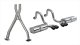 2.5 Inch Cat-Back Sport Dual Exhaust w/ Black 3.5 Inch Tips 97-04 Corvette / Z06 5.7L Stainless S...