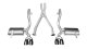 2.5 Inch Cat-Back Plus X-Pipe Xtreme Exhaust Dual Rear Exit 3.5 Inch Black Tips 97-04 Chevy Corve...
