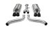 2.5 Inch Cat-Back Sport Dual Exhaust Black 3.5 Inch Tips 86-91 Corvette C4 5.7L V8 L98 Stainless ...