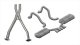 2.5 Inch Cat-Back Sport Dual Exhaust Tigershark 3.5 Inch Polished Tips 97-04 Corvette / Z06 5.7L ...