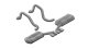 2.5 Inch Axle-Back Sport Dual Exhaust Tigershark 3.5 Inch Polished Tips 97-04 Corvette/Z06 5.7L S...
