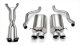 2.5 Inch Cat-Back Sport Dual Exhaust Polished 3.5 Inch Tips 05-08 Corvette A6 Auto Trans 6.0L/6.2...