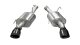 2.5 Inch Axle-Back Xtreme Dual Exhaust Black 4.0 Inch Tips 05-10 Mustang GT 4.6L/Shelby GT500 5.4...