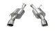 2.5 Inch Axle-Back Xtreme Dual Exhaust Polished 4.0 Inch Tips 05-10 Mustang GT 4.6L/Shelby GT500 ...