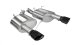 3.0 Inch Axle-Back Xtreme Dual Exhaust Black 4.0 Inch Tips 11-14 Mustang GT/11-13 Boss 302 5.0L S...