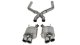 3.0 Inch Axle-Back Plus X-Pipe Sport Dual Exhaust Polished 4.0 Inch Tips 13-14 Mustang Shelby GT5...