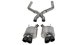 3.0 Inch Axle-Back Plus X-Pipe Sport Dual Exhaust Black 4.0 Inch Tips 13-14 Mustang Shelby GT500 ...