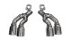 Two Twin 4.0 Inch Polished Tips Clamps Included Dual Rear Exit For Corsa Cadillac CTS-V Exhaust O...