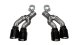 Two Twin 4.0 Inch Black Tips Clamps Included Dual Rear Exit For Corsa Cadillac CTS-V Exhaust Only...