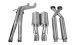 2.5 Inch Cat-Back Sport Dual Center Exhaust 4.0 Inch Polished Tips 06-10 Jeep Grand Cherokee SRT-...