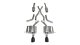 2.5 Inch Cat-Back Sport Dual Rear Exhaust 4.5 Inch Black Tips 11-Present Dodge Durango 5.7L V8 St...