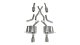2.5 Inch Cat-Back Sport Dual Rear Exhaust 4.5 Inch Polished Tips 11-Present Dodge Durango 5.7L V8...
