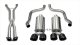 2.5 Inch Cat-Back Xtreme Dual Exhaust Black 3.5 Inch Tips 05-08 Corvette C6 Manual/A4 Auto Trans ...