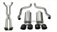 2.5 Inch Cat-Back Xtreme Dual Exhaust Black 3.5 Inch Tips 09-13 C6 Corvette 6.2L Stainless Steel ...