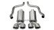 2.5 Inch Axle-Back Xtreme Dual Exhaust Polished 3.5 Inch Tips 09-13 Corvette 6.2L Stainless Steel...