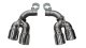 Two Twin 4.0 Inch Polished Tips Clamps Included Dual Rear Exit For Corsa Camaro SS/ZL1 Exhaust On...