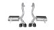 2.5 Inch Axle-Back Xtreme Dual Exhaust Black 4.0 Inch Tips 97-2004 Corvette C5/Z06 5.7L V8 Stainl...