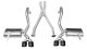 Corvette 2.5 Inch Cat-Back Dual Rear Exit with Twin 4.0 Inch Black PVD Pro-Series Tips Xtreme Sou...