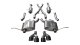 2.5 Inch Cat-Back Sport Dual Rear Exit Exhaust 4.0 Inch Black Tips 14-Present Jeep Grand Cherokee...